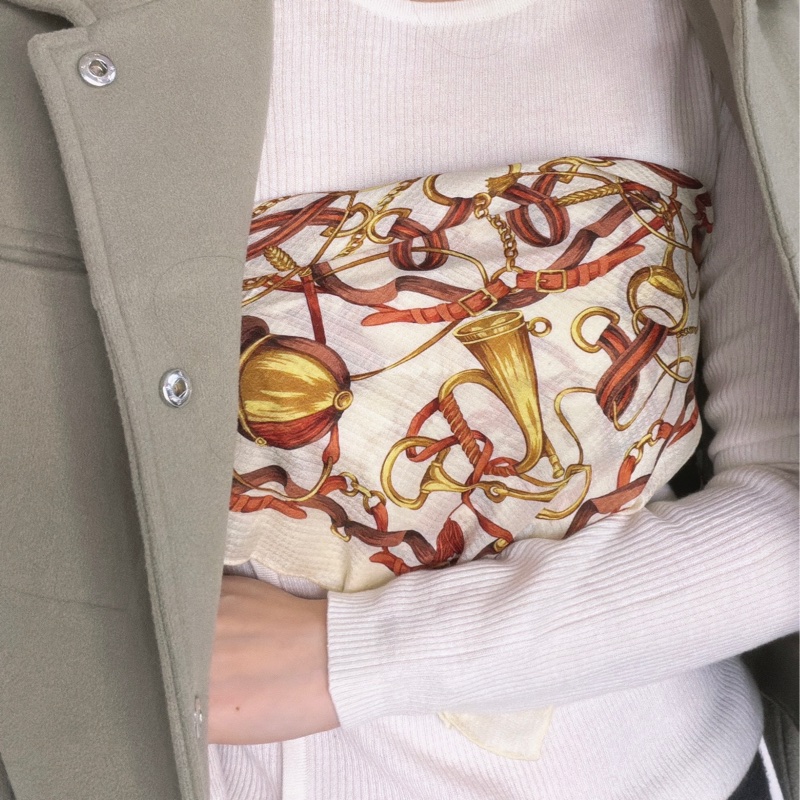 全新未使用 Celine 一套兩條棉質方巾禮盒 小領巾 圍巾 頭巾 日本製-7