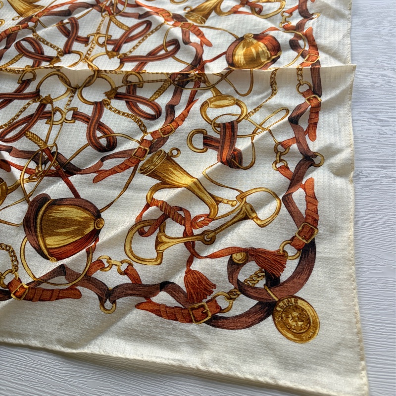 全新未使用 Celine 一套兩條棉質方巾禮盒 小領巾 圍巾 頭巾 日本製-10