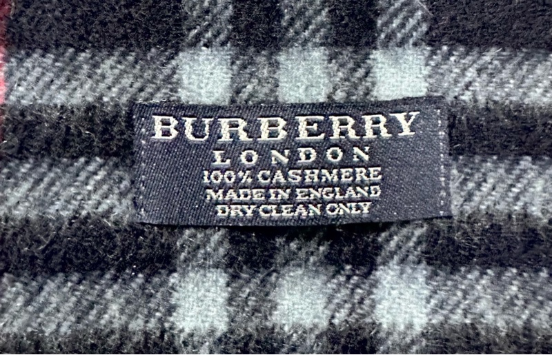 BURBERRY海軍藍格紋羊絨圍巾✨ 過年清倉便宜售～-16