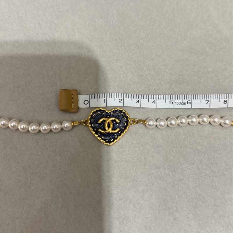 香奈兒 chanel 24P 絕版 牛仔愛心手鍊-3