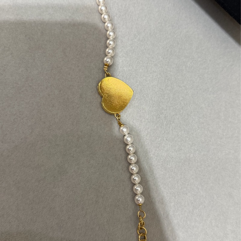 香奈兒 chanel 24P 絕版 牛仔愛心手鍊-5