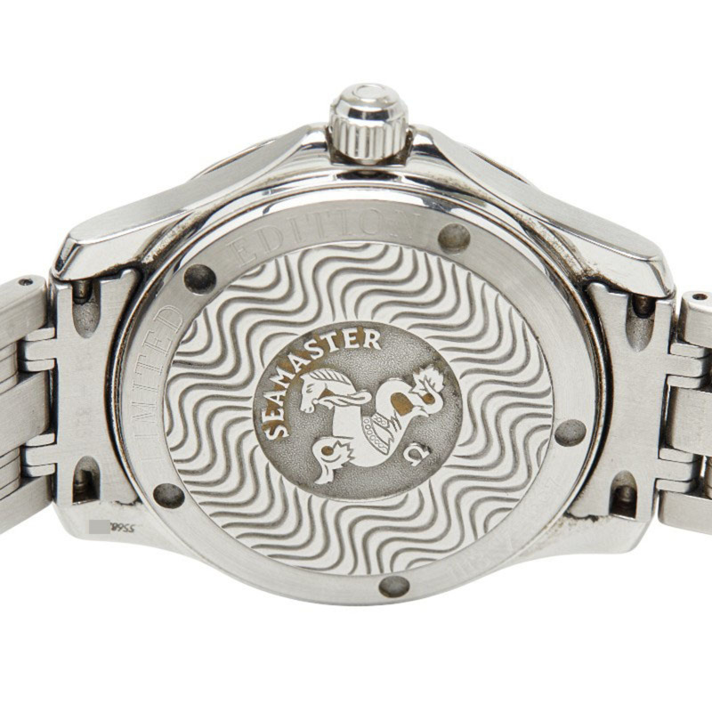 歐米茄海馬系列 Omegamatic 腕錶 2516.50 石英黑色錶盤不鏽鋼男士腕錶-3