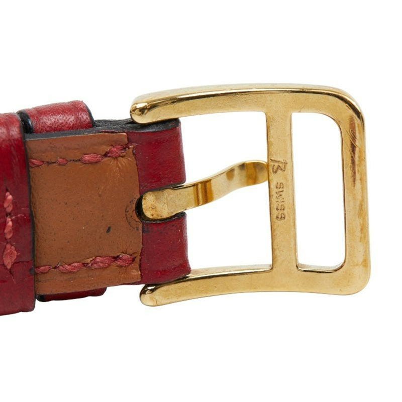 愛馬仕 Kelly 女士腕錶 KE1.201，石英機芯，紅色錶盤，不鏽鋼錶殼搭配皮革錶帶-6