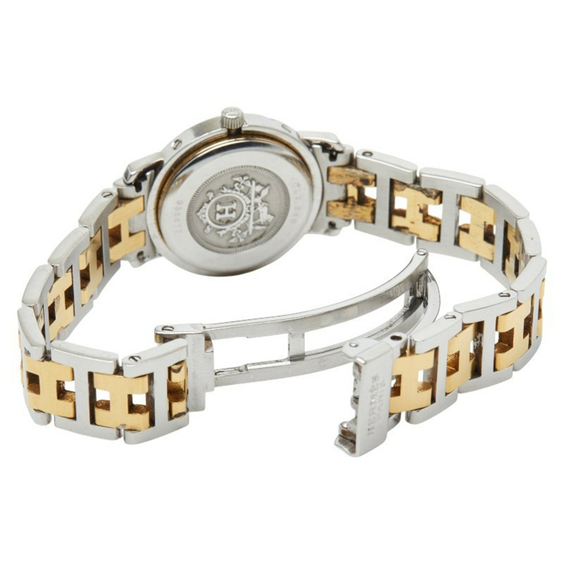 愛馬仕 Clipper CL3.240 石英錶 米色錶盤 不鏽鋼鍍層 女士腕錶-2