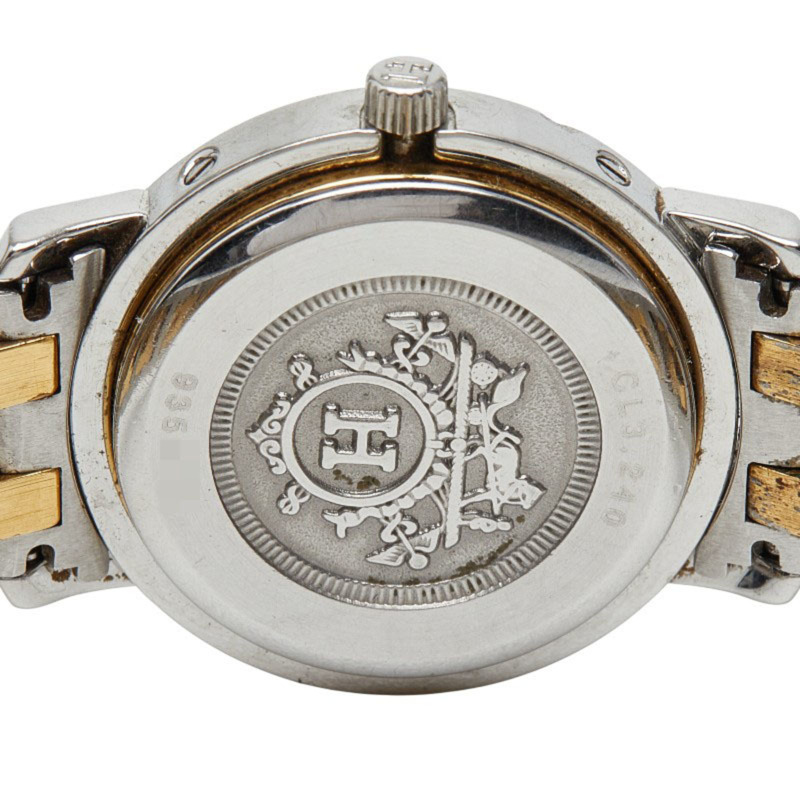 愛馬仕 Clipper CL3.240 石英錶 米色錶盤 不鏽鋼鍍層 女士腕錶-3