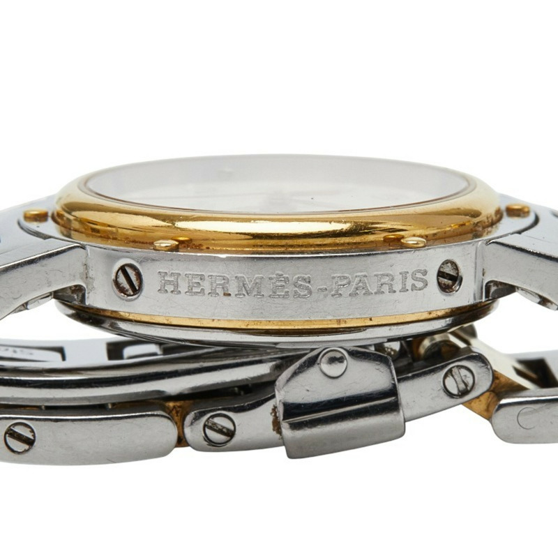 愛馬仕 Clipper CL3.240 石英錶 米色錶盤 不鏽鋼鍍層 女士腕錶-5