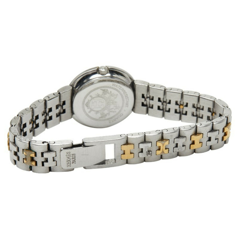 愛馬仕 Olympia 石英腕錶，米色錶盤，不鏽鋼鍍層，女士款-2