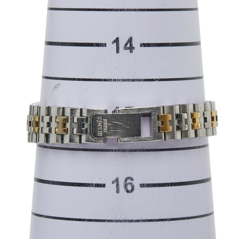 愛馬仕 Olympia 石英腕錶，米色錶盤，不鏽鋼鍍層，女士款-6