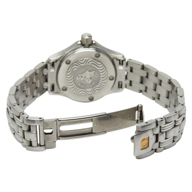 歐米茄海馬120石英腕錶，銀色錶盤，不鏽鋼錶殼，女款-2