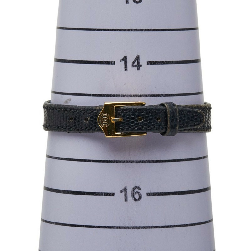 Gucci Sherry 系列石英腕錶，金色錶盤，不鏽鋼錶殼搭配皮革錶帶，女款-6