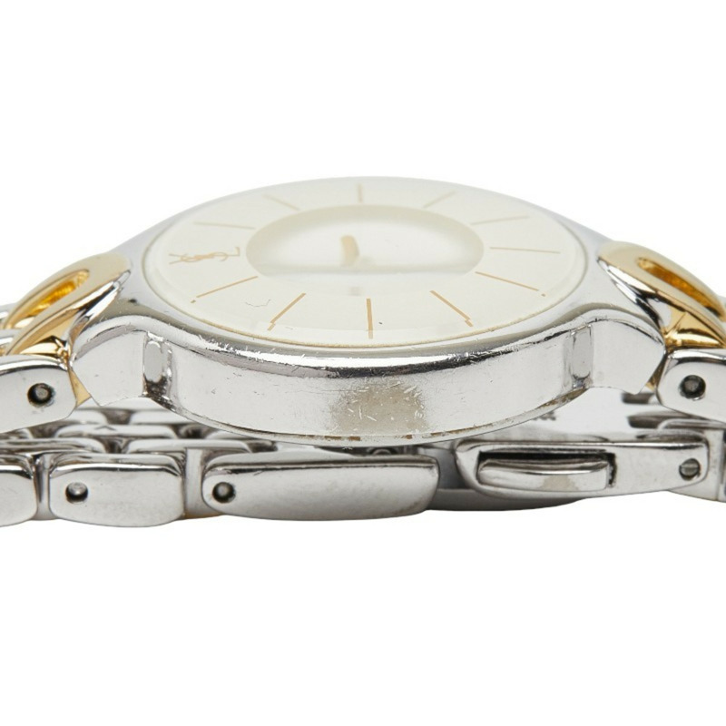 伊夫聖羅蘭女士腕錶 5421-H08070Y 日本石英機芯 白色錶盤 金屬錶殼-3