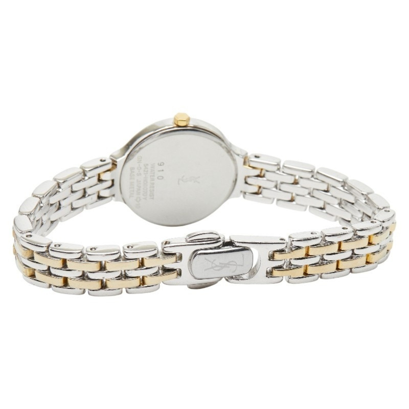 伊夫聖羅蘭女士腕錶 5421-H08070Y 日本石英機芯 白色錶盤 金屬錶殼-4