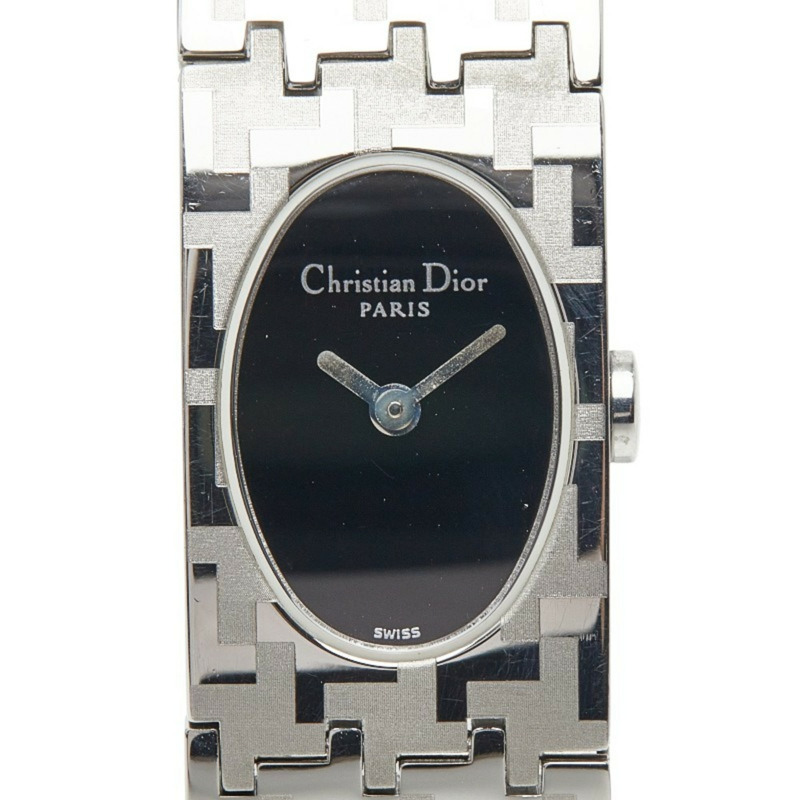 Dior Miss腕錶 D70-100 瑞士石英黑色錶盤不鏽鋼女錶-0