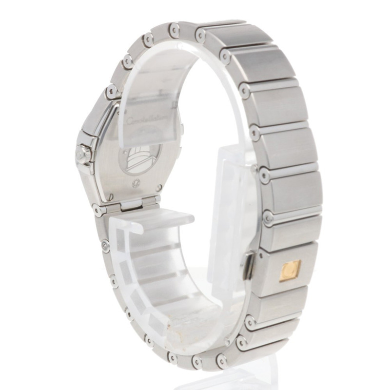 歐米茄星座系列腕錶，不鏽鋼，12315246055006，石英機芯，女士，二手，鑽石錶圈，12顆鑽石，珍珠母貝錶盤。-4