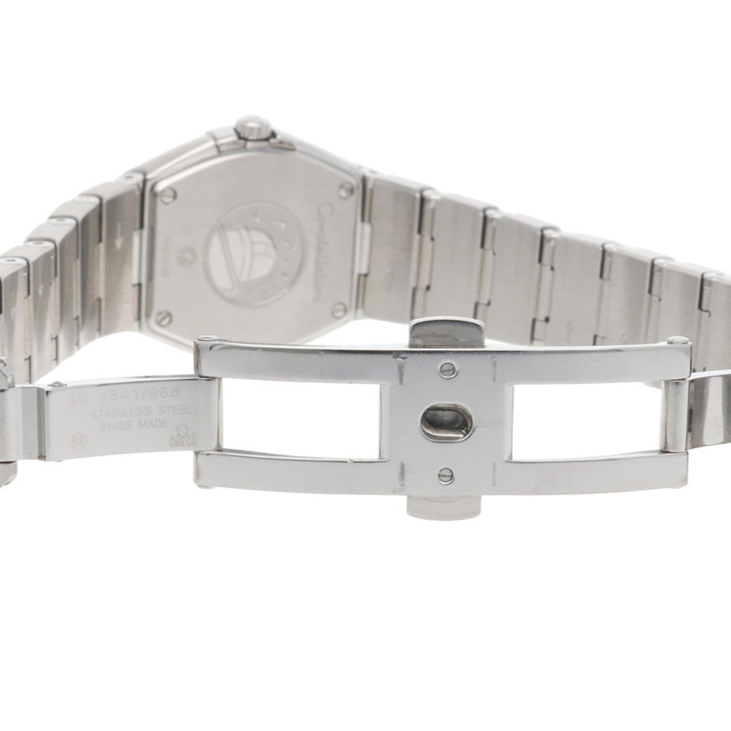 歐米茄星座系列腕錶，不鏽鋼，12315246055006，石英機芯，女士，二手，鑽石錶圈，12顆鑽石，珍珠母貝錶盤。-8