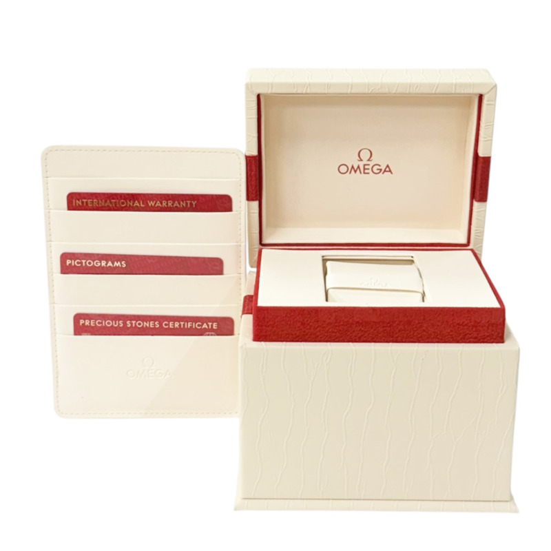 歐米茄星座系列腕錶，不鏽鋼，12315246055006，石英機芯，女士，二手，鑽石錶圈，12顆鑽石，珍珠母貝錶盤。-9