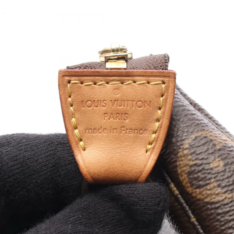 路易威登迷你 Pochette Accessoires 手提包，塗層帆布和皮革，Monogram 圖案，女士，棕色，M58009-3