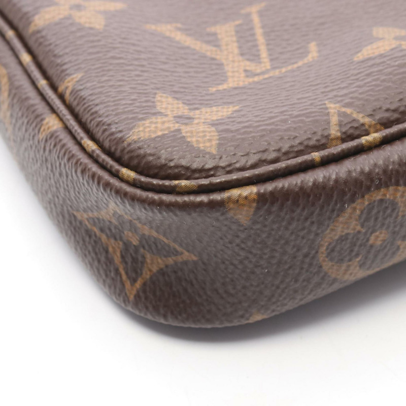 路易威登迷你 Pochette Accessoires 手提包，塗層帆布和皮革，Monogram 圖案，女士，棕色，M58009-5
