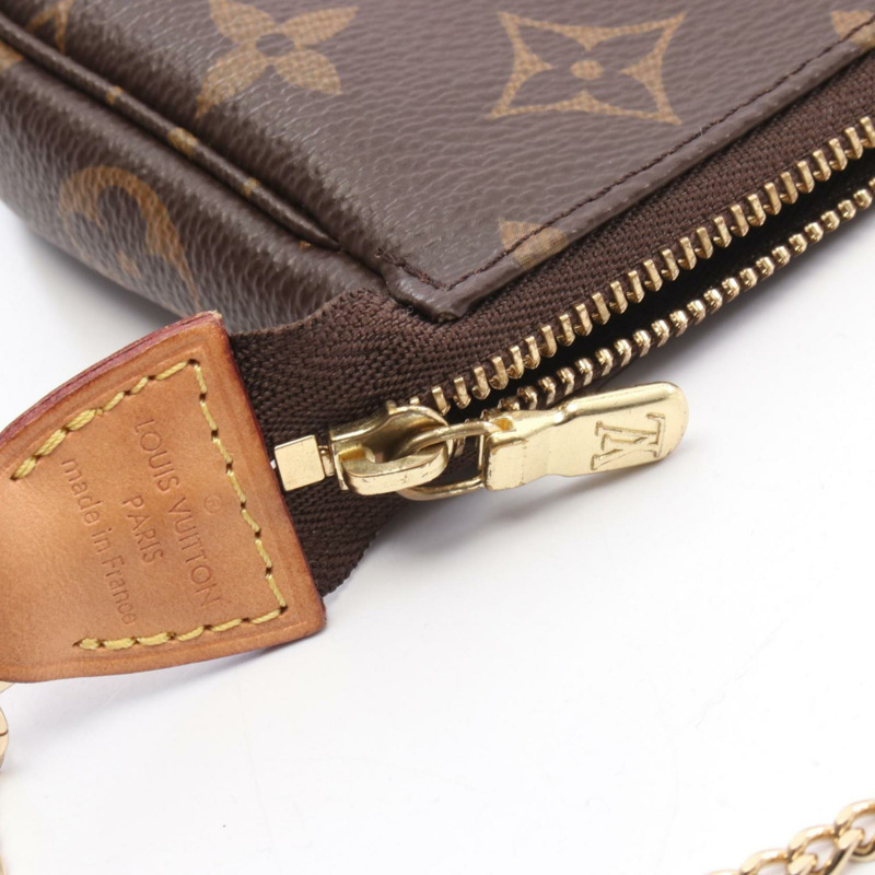 路易威登迷你 Pochette Accessoires 手提包，塗層帆布和皮革，Monogram 圖案，女士，棕色，M58009-6