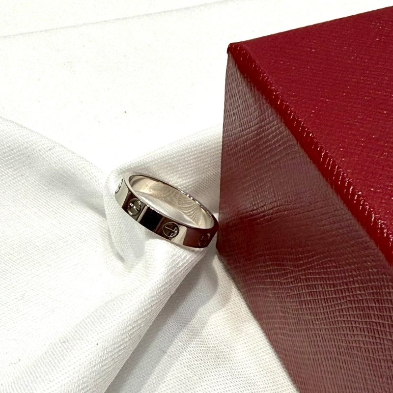 CARTIER LOVE系列白金戒指-3