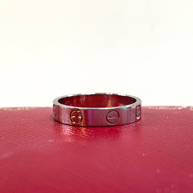 CARTIER LOVE系列白金戒指-4