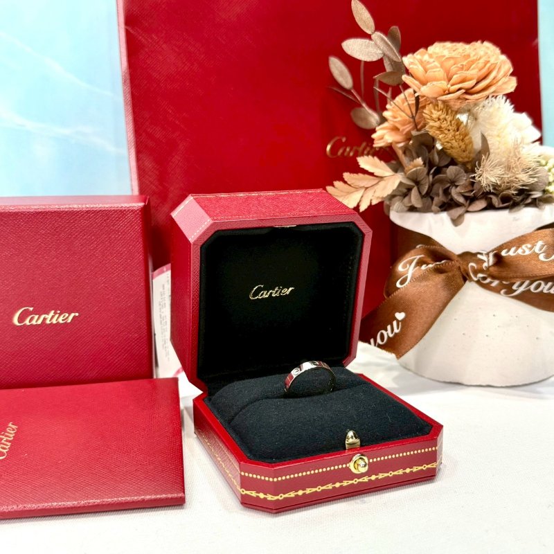 CARTIER LOVE系列白金戒指-0