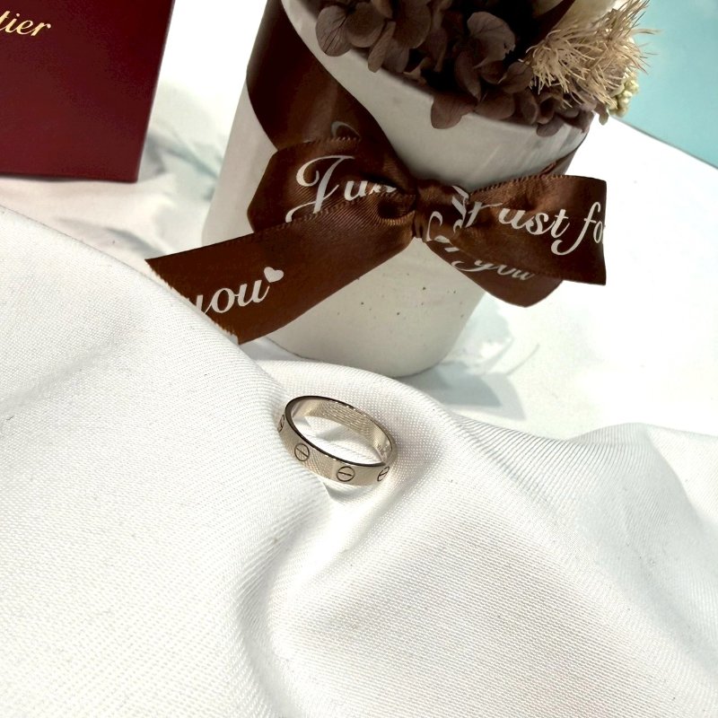 CARTIER LOVE系列白金戒指-5