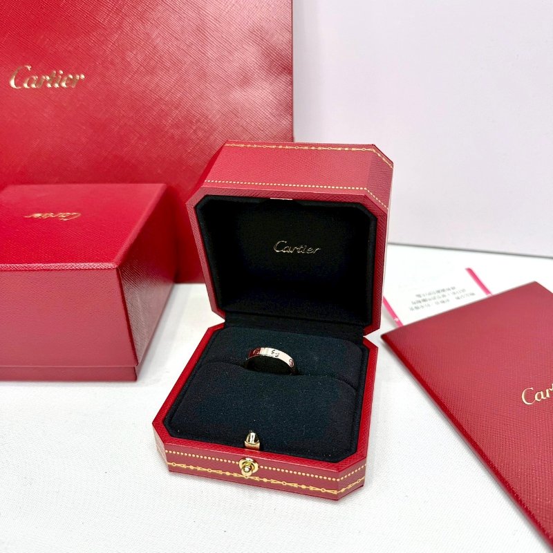 CARTIER LOVE系列白金戒指-0