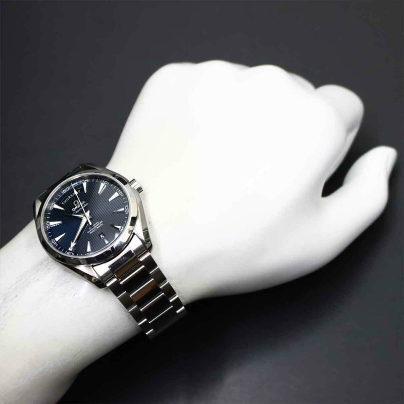 歐米茄海馬系列Aqua Terra同軸腕錶231 10 42 22 03 001 男士腕錶 日期顯示 海軍藍 自動機械錶-3