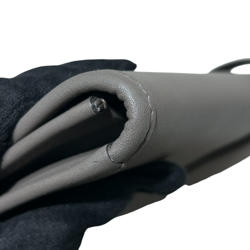 HERMÈS 愛馬仕 JIGE CLUTCH SWIFT 皮革 手拿包 灰色-5