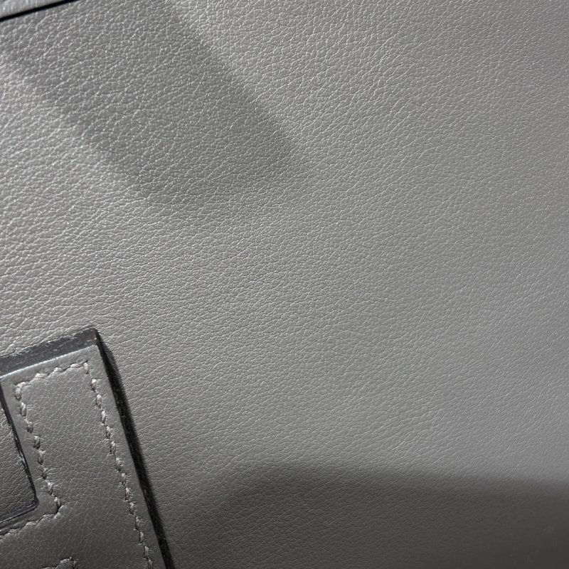 HERMÈS 愛馬仕 JIGE CLUTCH SWIFT 皮革 手拿包 灰色-14