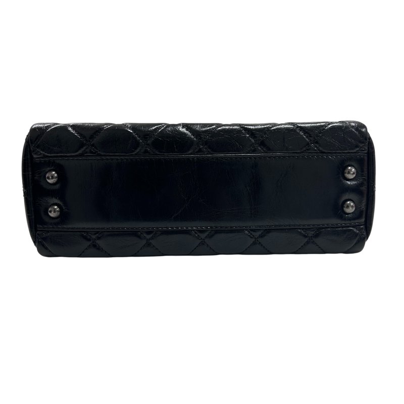 CHANEL 香奈兒 MATELASSÉ 鏈條托特包 小牛皮 黑色 銀扣-4