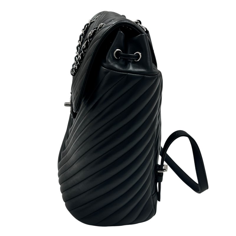 CHANEL 香奈兒 BLACK URBAN SPIRIT BACKPACK 後背包 羊皮 黑色 銀扣-3