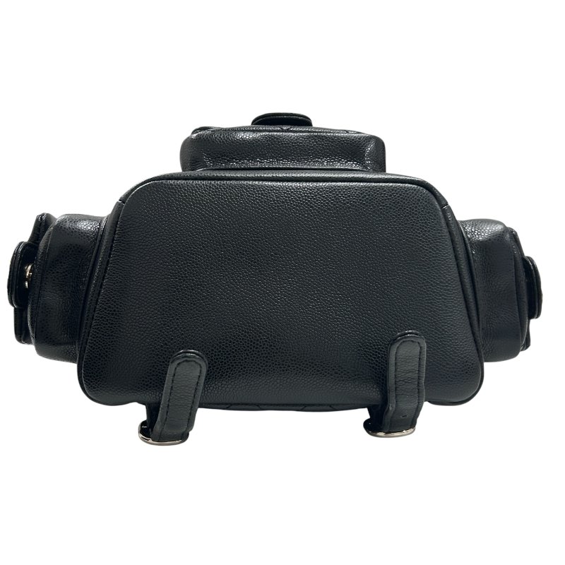 CHANEL 香奈兒 URBAN SPIRIT BACKPACK 菱格荔枝皮翻蓋後背包 手提肩背 牛皮 黑色 金扣-5