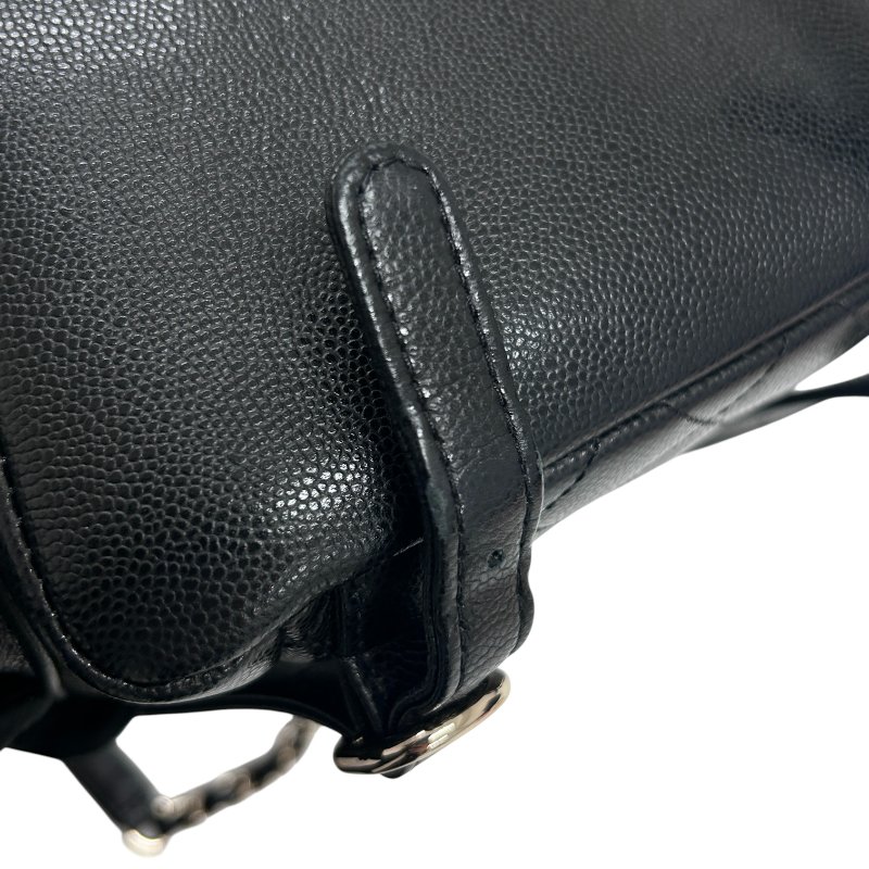 CHANEL 香奈兒 URBAN SPIRIT BACKPACK 菱格荔枝皮翻蓋後背包 手提肩背 牛皮 黑色 金扣-15