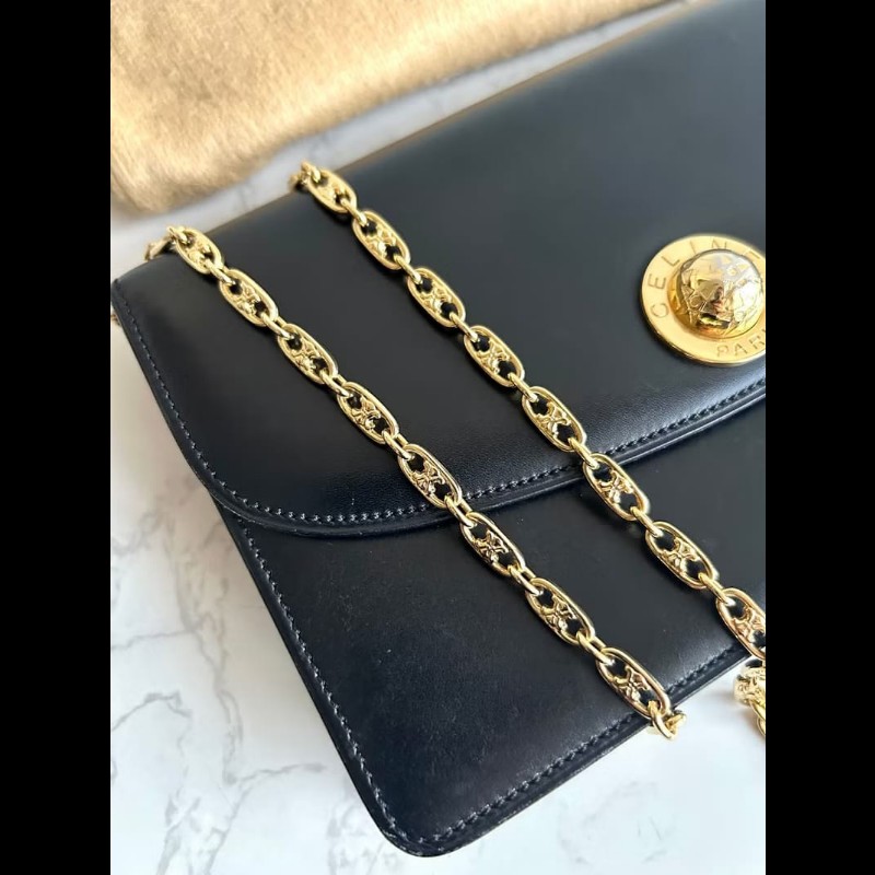 【LA LUNE】稀有古董包 Celine黑色大星球凱旋門包 側背包 斜背包 中古二手包-2