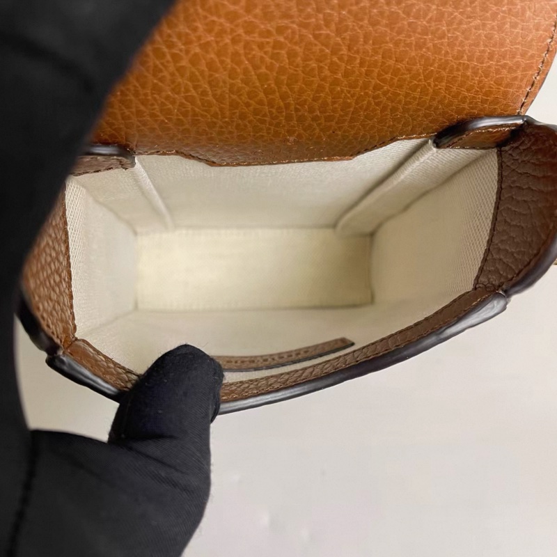 Gucci古馳馬銜扣1955丹寧焦糖色手機-7