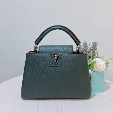 TK1944 路易威登 小牛皮 手提/斜孭袋 Louis Vuitton Capucines BB Shoulder Bag Calfskin Navy x Pink