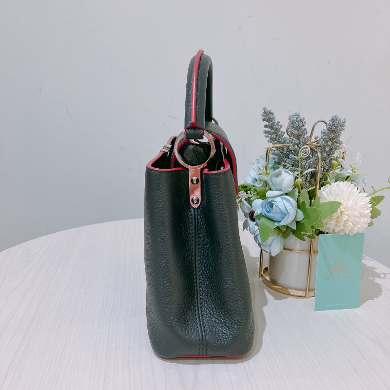 TK1944 路易威登 小牛皮 手提/斜孭袋 Louis Vuitton Capucines BB Shoulder Bag Calfskin Navy x Pink-3