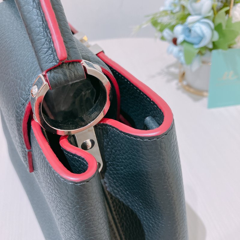 TK1944 路易威登 小牛皮 手提/斜孭袋 Louis Vuitton Capucines BB Shoulder Bag Calfskin Navy x Pink-10