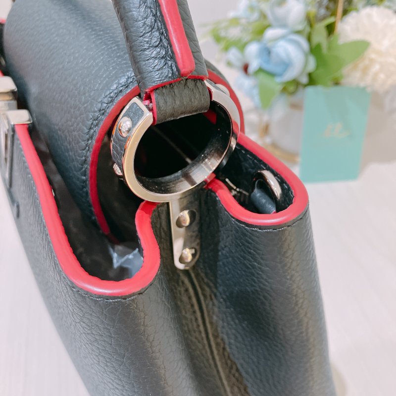 TK1944 路易威登 小牛皮 手提/斜孭袋 Louis Vuitton Capucines BB Shoulder Bag Calfskin Navy x Pink-11