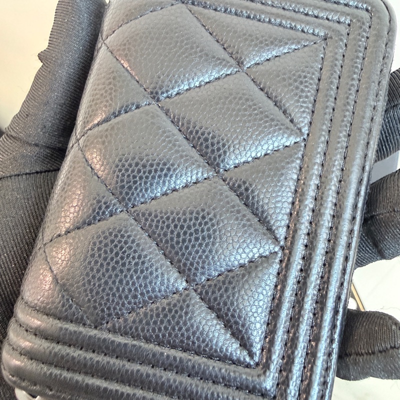 Chanel✨Boy 荔枝紋卡包零錢包-10