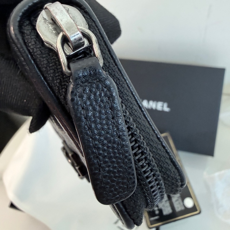 Chanel✨Boy 荔枝紋卡包零錢包-11