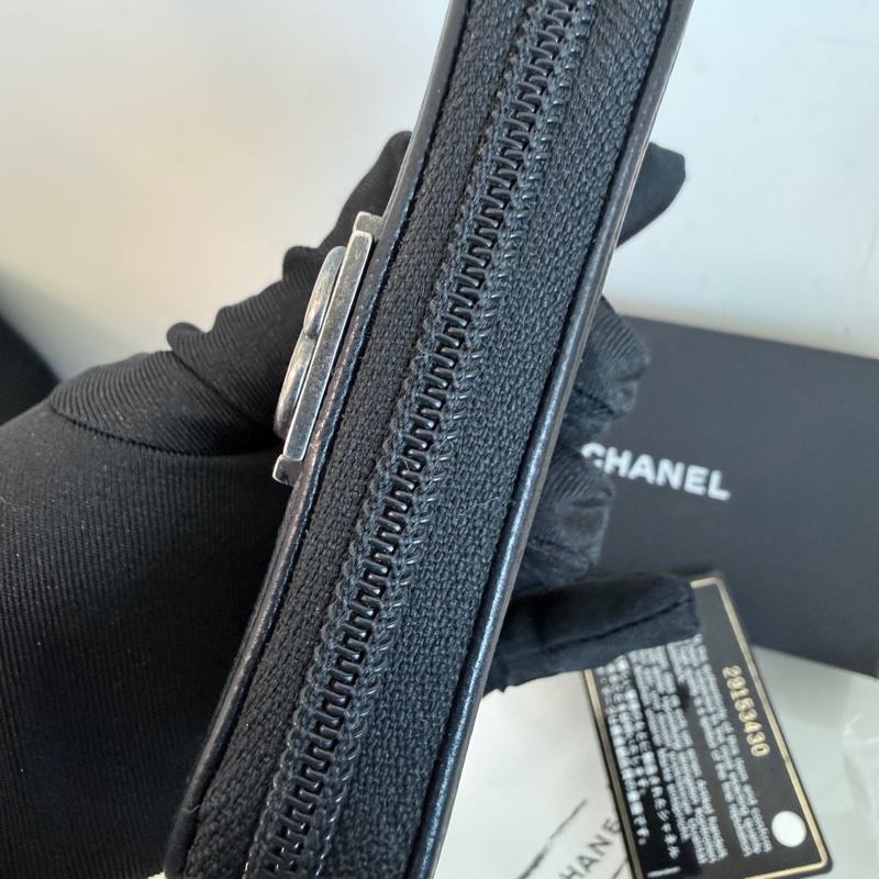 Chanel✨Boy 荔枝紋卡包零錢包-14