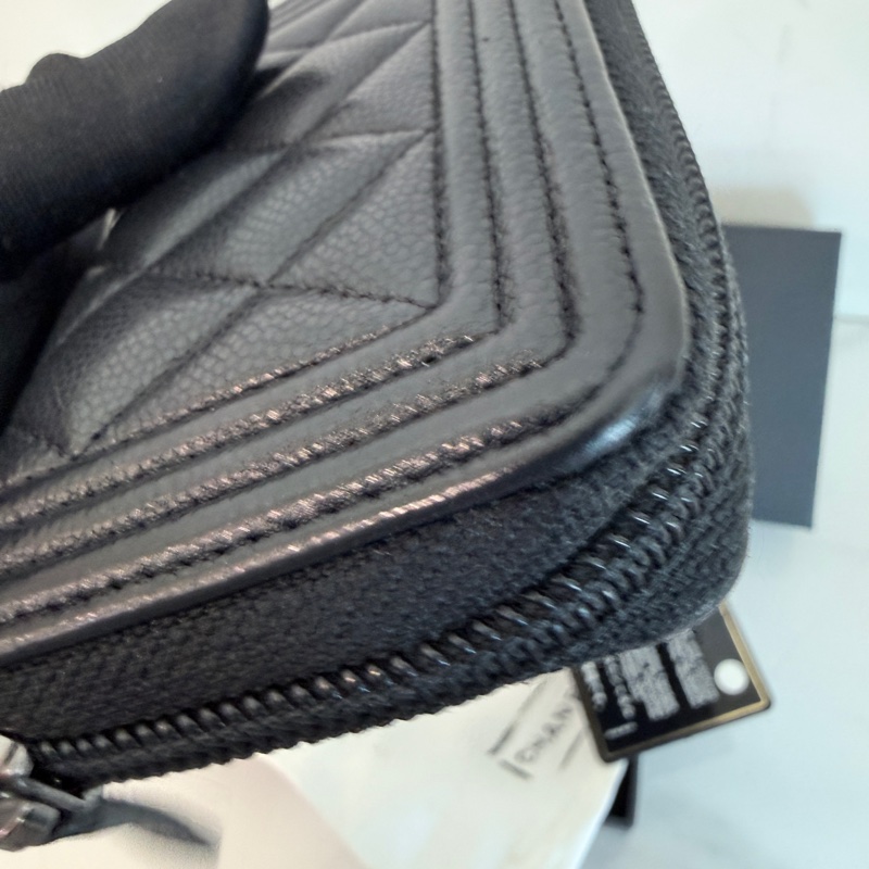 Chanel✨Boy 荔枝紋卡包零錢包-20