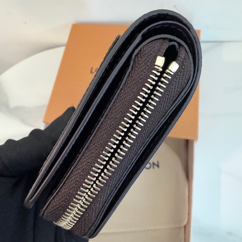 Louis Vuitton✨芯片版 M81461 Lou錢包卡包雙色帆布拉鍊錢包-6