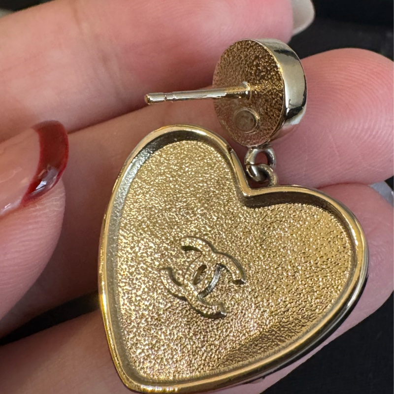 Chanel ABD341珍珠愛心吊飾耳環  超美😻❤️‍🔥❤️‍🔥-6