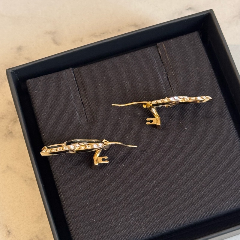 Chanel雙C方鑽耳環 ❤️‍🔥-6