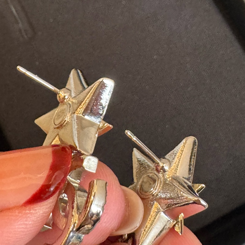 Chanel ABA970金星星銀鑽雙C耳環  超美❤️‍🔥-7