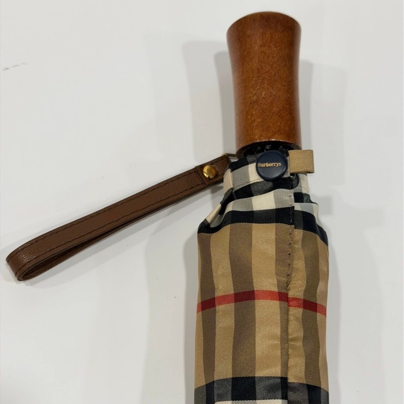 BURBERRY 經典格紋雨晴兩用傘 (比一般的折疊傘大)-5